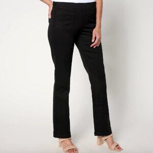 Belle by Kim Gravel Tall TripleLuxe Twill Baby Boot Cut Jean , Blk Sz 20WT a6536